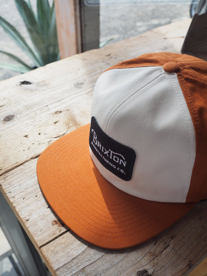 BRIXTON GRADE SNAPBACK - WHITECAP/CARAMEL