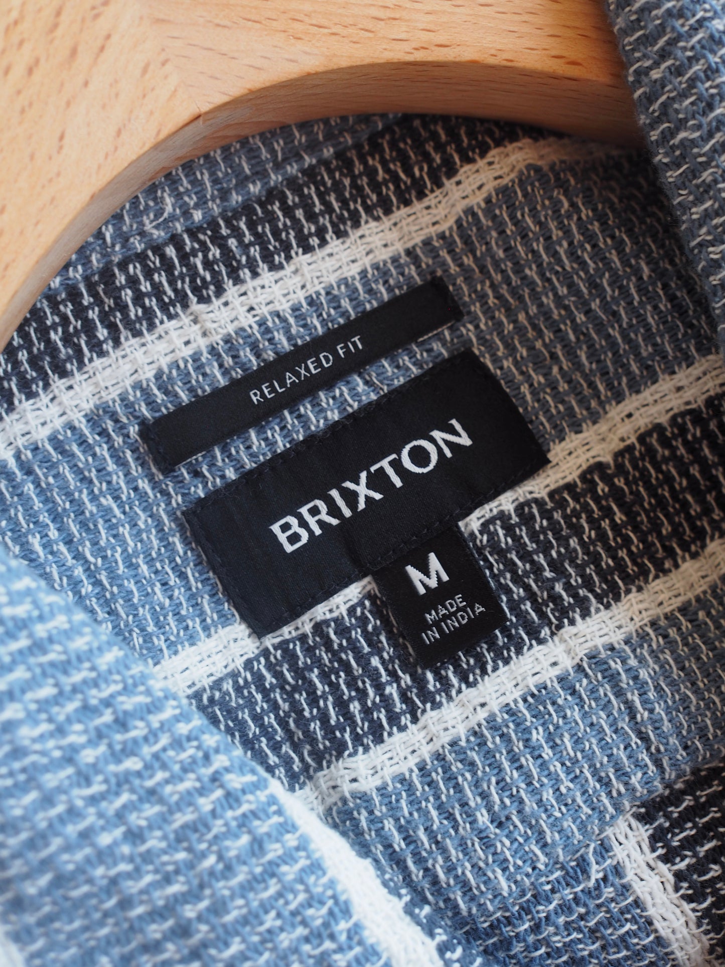 BRIXTON THE DEXTER TEXTURED STRIPE S/S WVN BLACK/DUSTY BLUE ブリクストン デクスターテクスチャードストライプ ショートスリーブシャツ