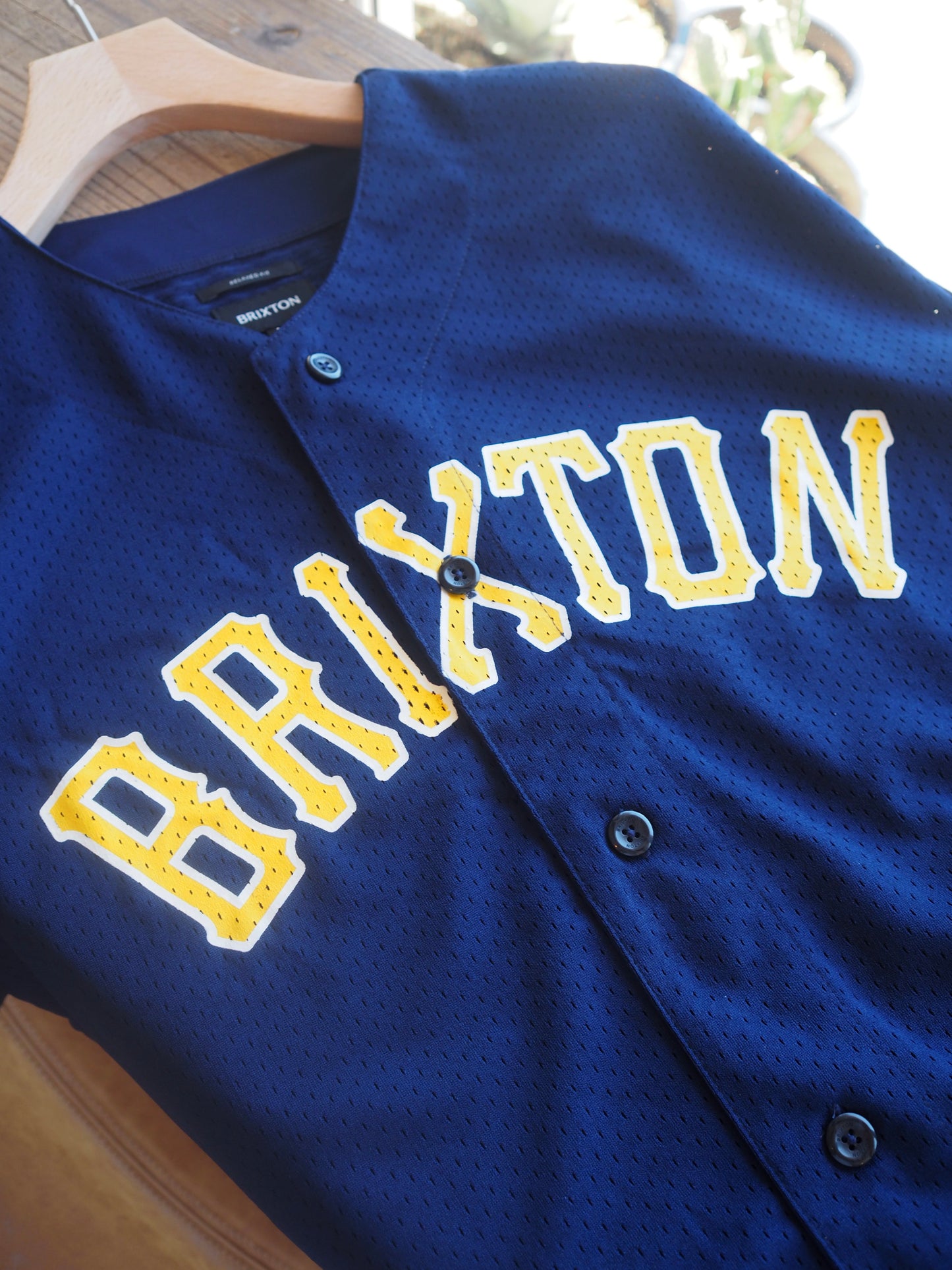 BRIXTON THE BRIXTON MESH BASEBALL JERSEY - WASHED NAVY ブリクストン メッシュベースボールジャージ