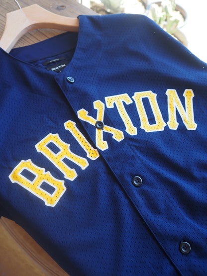 BRIXTON THE BRIXTON MESH BASEBALL JERSEY - WASHED NAVY ブリクストン メッシュベースボールジャージ