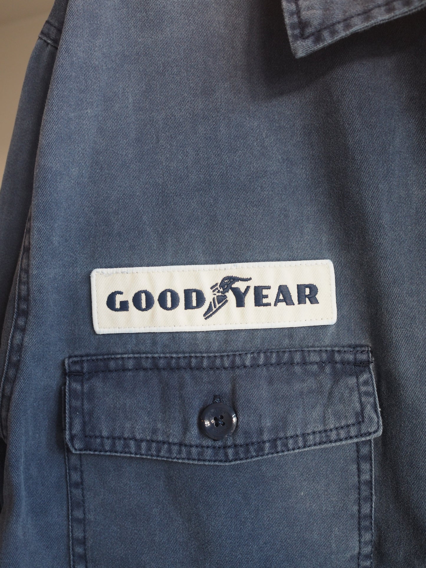 BRIXTON GOODYEAR TRADEMARK LIGHTWEIGHT GARAGE JACKET WASHED NAVY ブリクストン グッドイヤー トレードマークガレージジャケット