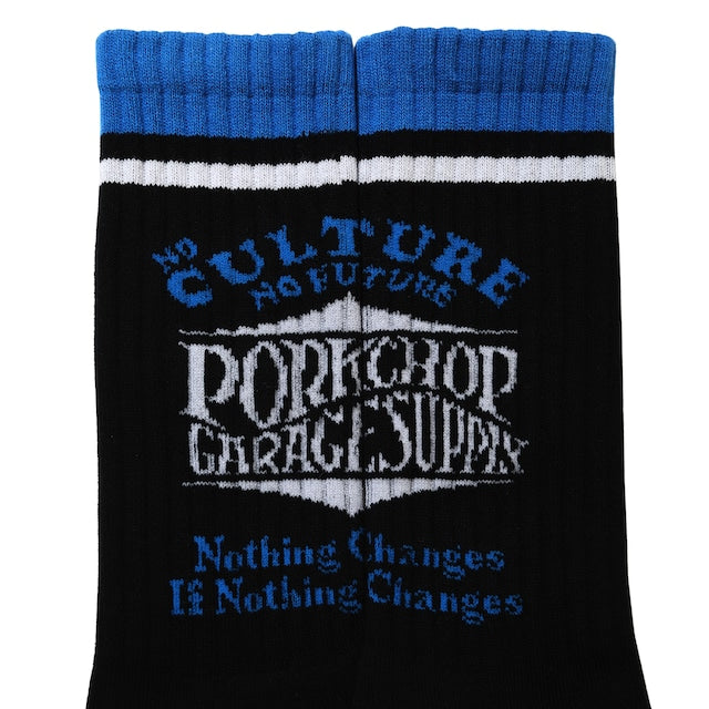 PORKCHOP GARAGE SUPPLY WAVE LOGO SOX ポークチョップガレージサプライ ウェーブロゴ ソックス