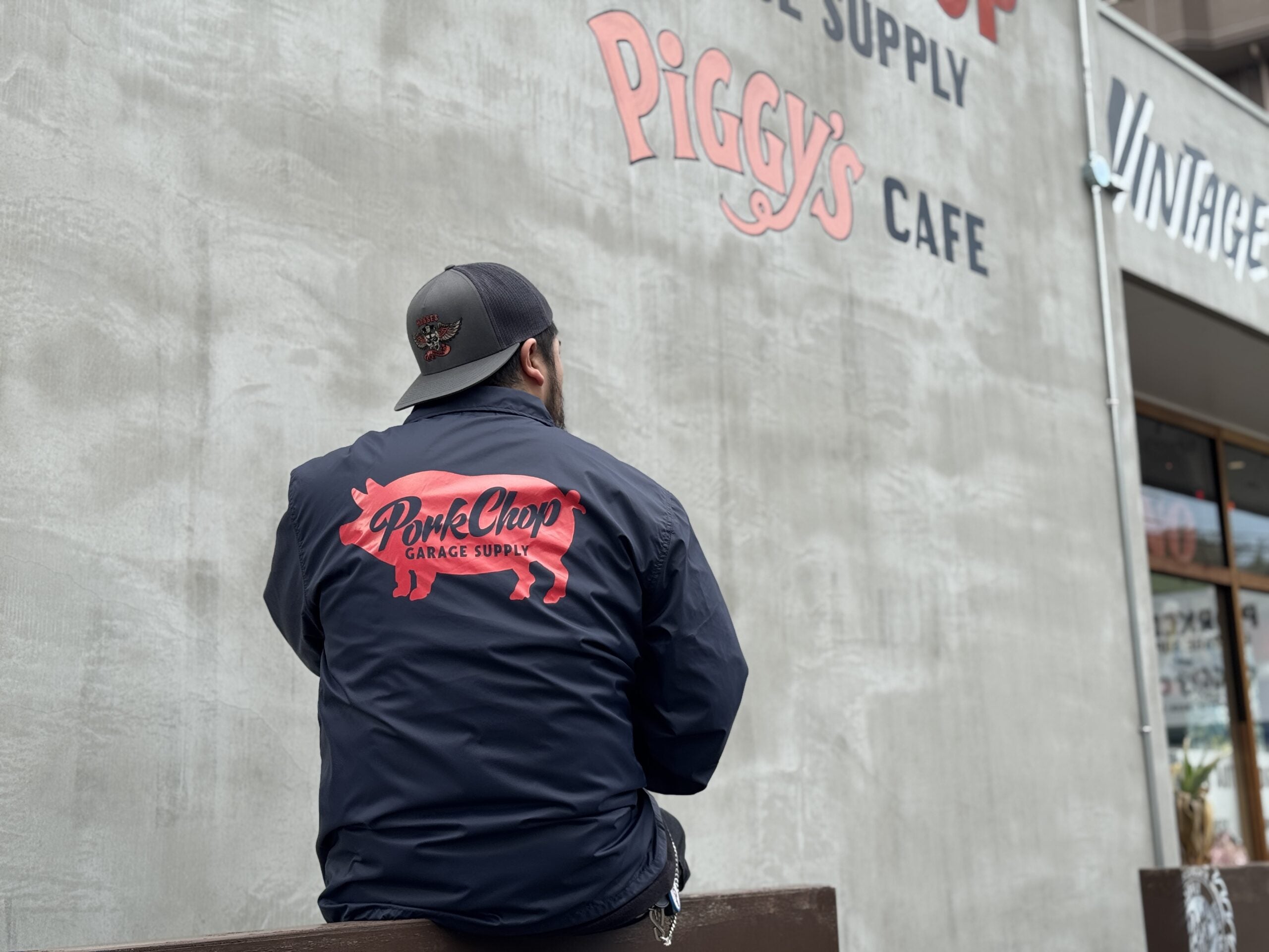 PORKCHOP GARAGE SUPPLY SCRIPT PORK COACH JKT ポークチョップ