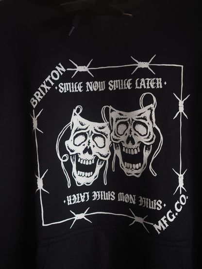 BRIXTON SMILE ALWAYS RELAXED HOODIE - BLACK ブリクストン スマイルオールウェイズ リラックス フーディ パーカー