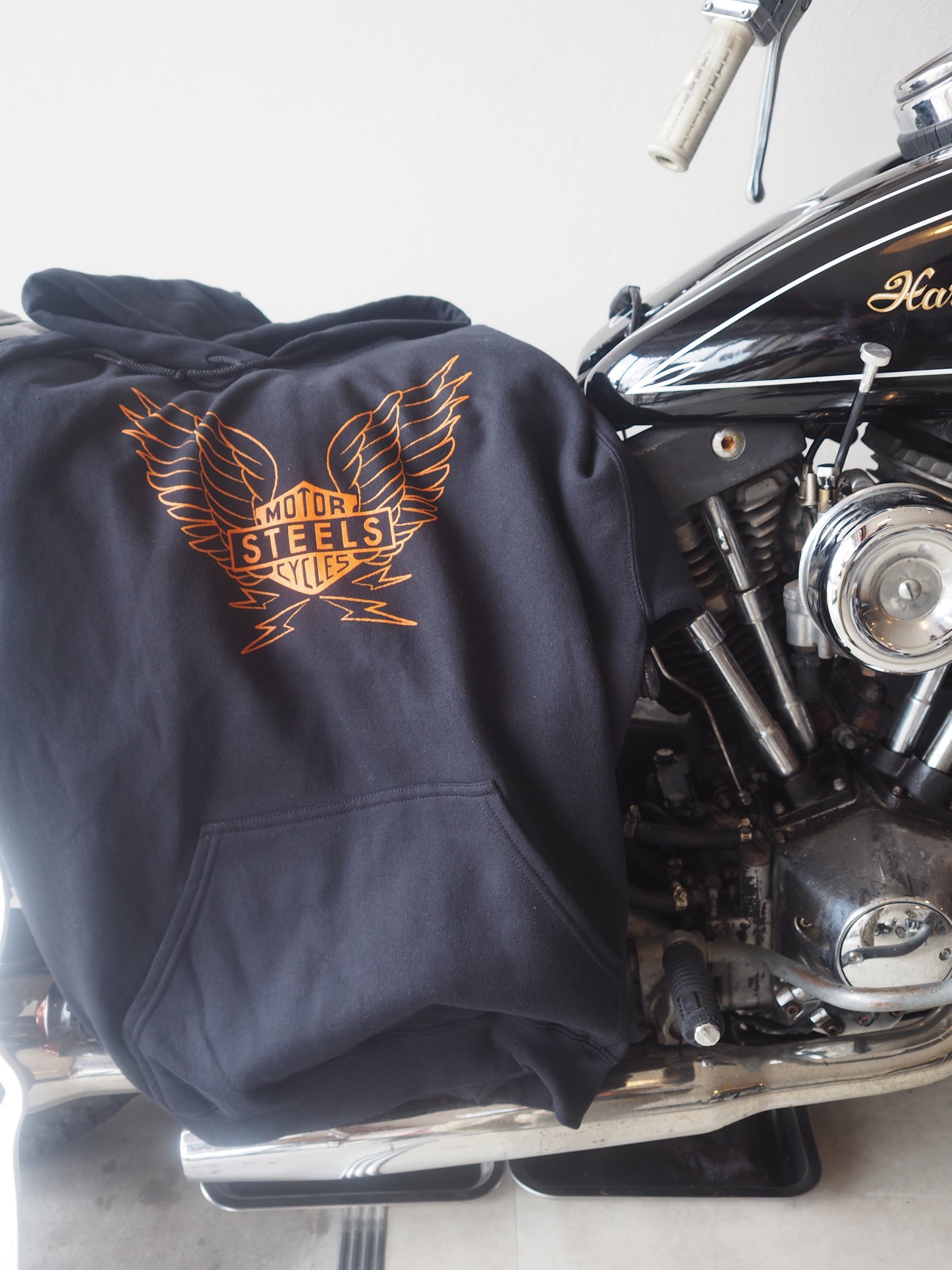 Steels Flying Bar & Shield logo hoodie スティールズ パーカー
