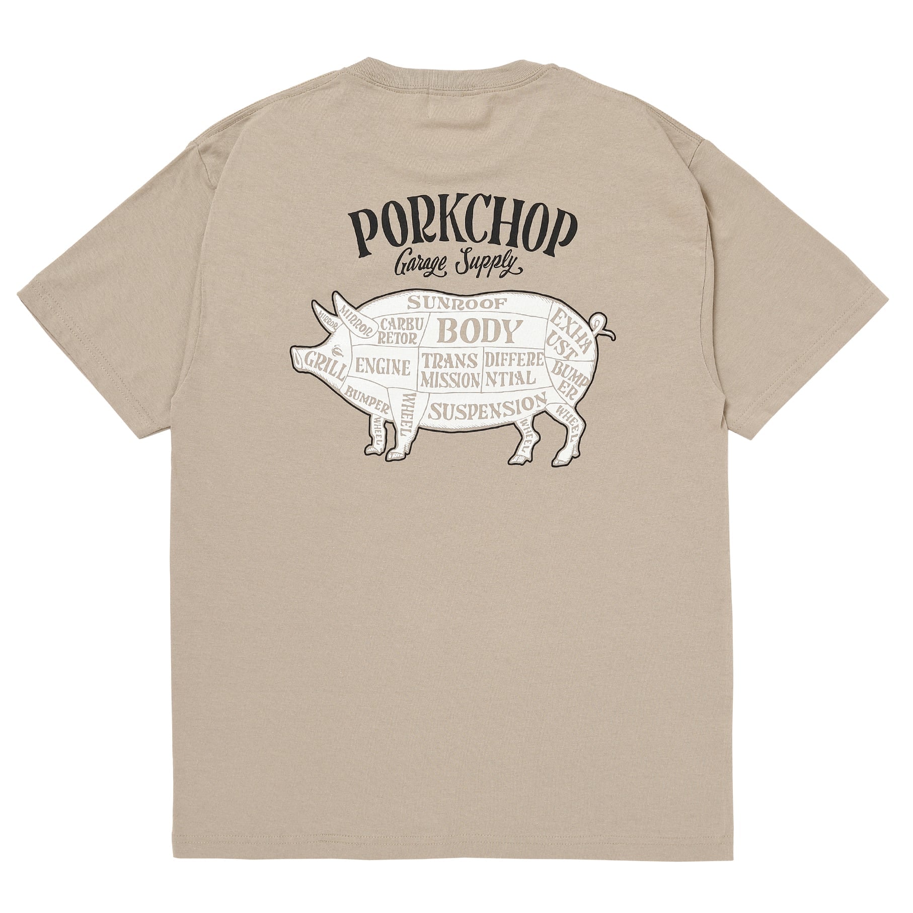 PORKCHOP GARAGE SUPPLY PORK BACK TEE ポークチョップガレージ