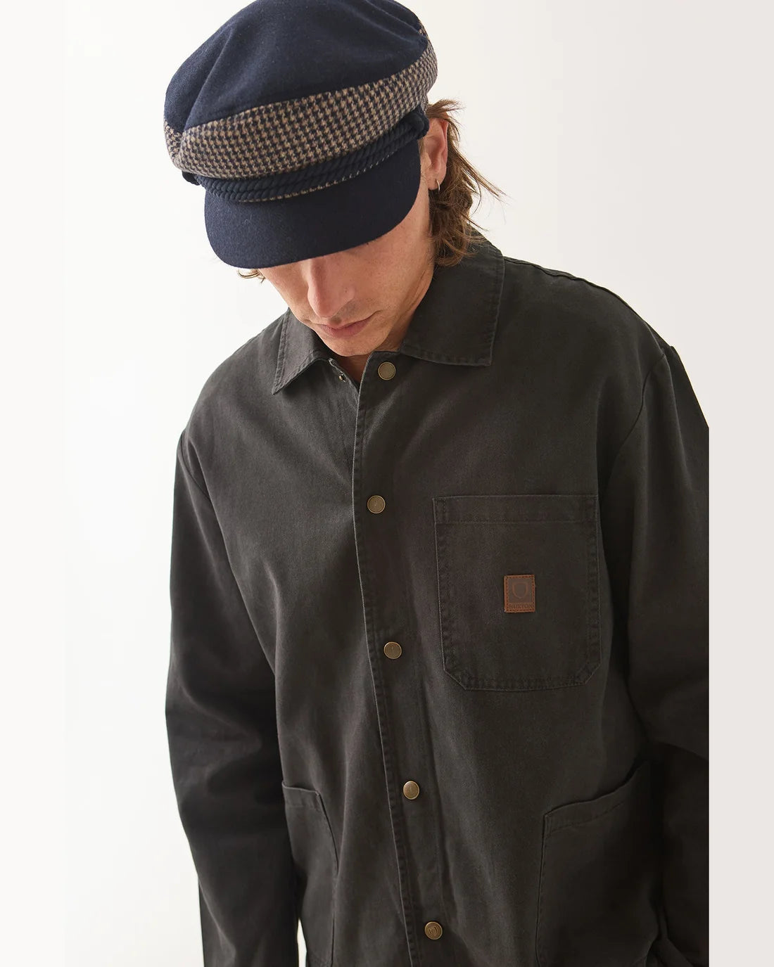 BRIXTON PAINTERS JACKET - WASHED BLACK