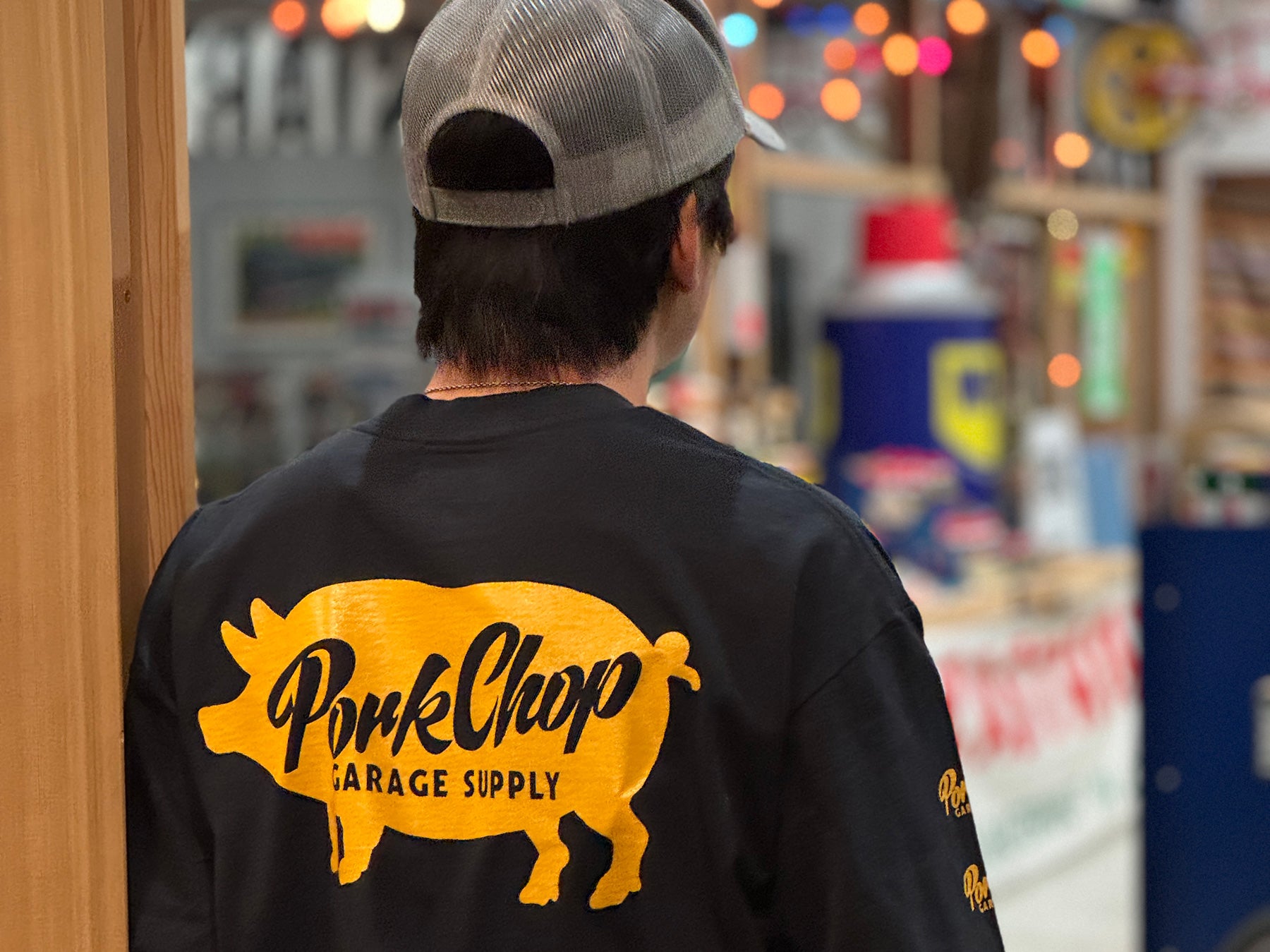 PORKCHOP GARAGE SUPPLY SCRIPT PORK L/S TEE ポークチョップガレージ