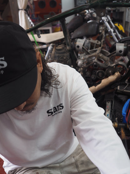 Sans motor shop original graphic long sleeve TEE