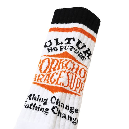 PORKCHOP GARAGE SUPPLY WAVE LOGO SOX ポークチョップガレージサプライ ウェーブロゴ ソックス