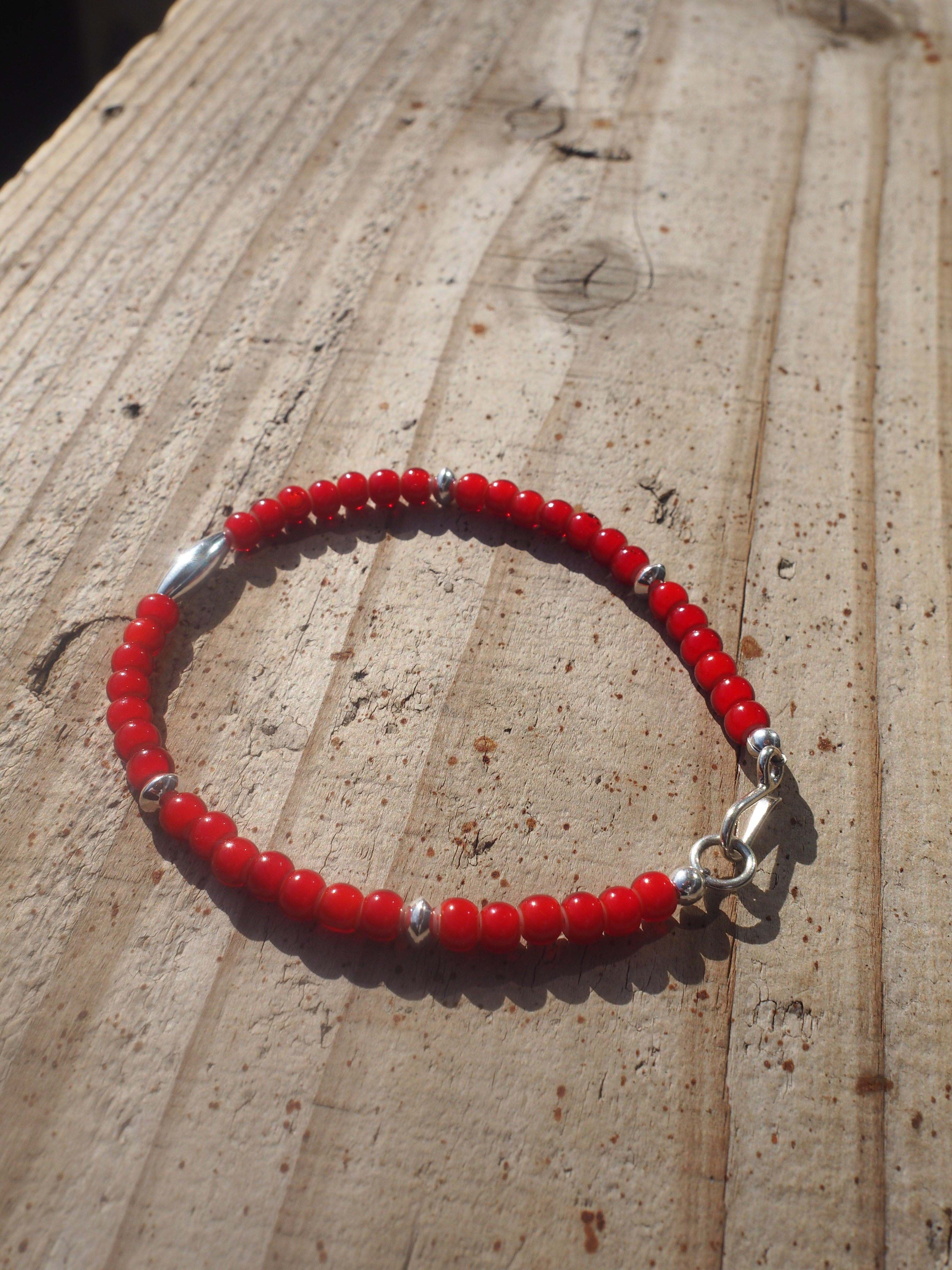 STAMP WORKS Glass Beads Bracelet SILVER925 スタンプワークス ガラス