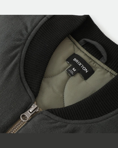 BRIXTON BUILDERS ABRAHAM REV VEST - BLACK / OLIVE SURPLUS