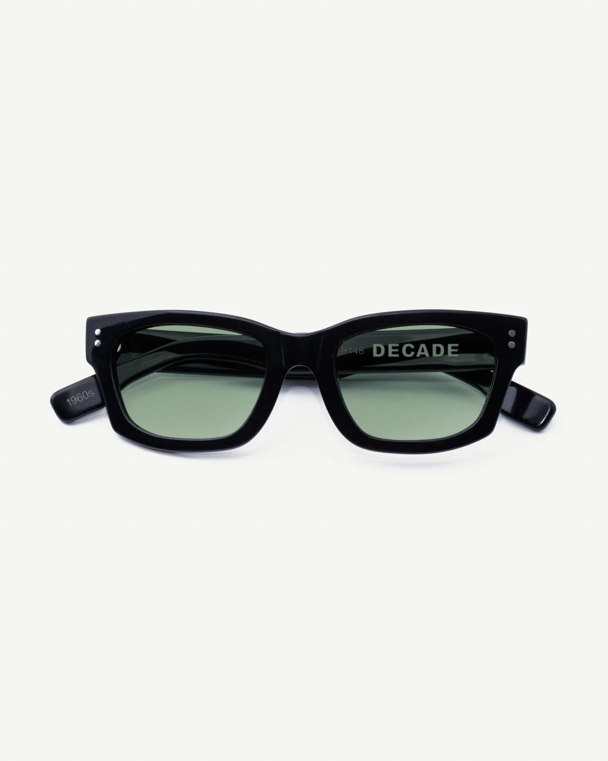 DECADE eyewear MILTON 60s GLOSS BLACK / GREEN