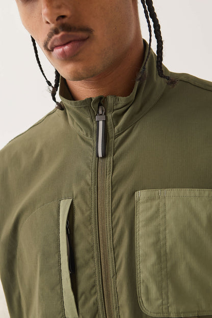 BRIXTON JOURNEY UTILITY VEST Dark Olive / Olive Surplus
