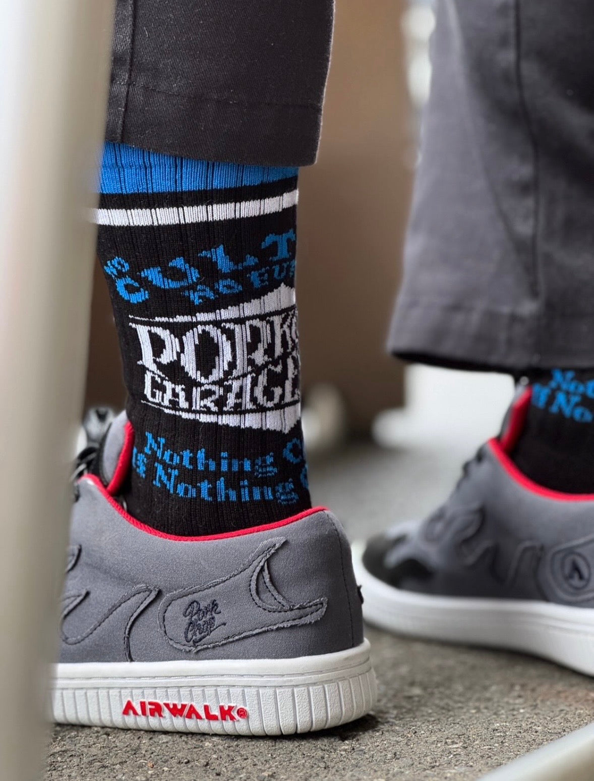 PORKCHOP GARAGE SUPPLY WAVE LOGO SOX ポークチョップガレージサプライ ウェーブロゴ ソックス