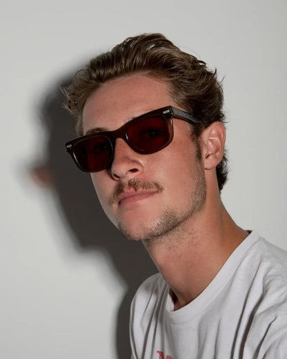 DECADE eyewear MELVIN 80s CRYSTAL OLIVE / BROWN