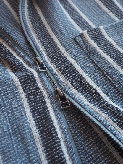 BRIXTON THE DEXTER TEXTURED STRIPE S/S WVN BLACK/DUSTY BLUE ブリクストン デクスターテクスチャードストライプ ショートスリーブシャツ