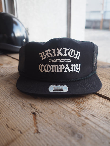 BRIXTON CHAINS NP HP TRUCKER HAT - BLACK ブリクストン チェーンズ トラッカー キャップ
