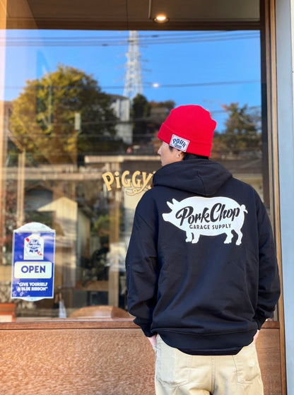 PORKCHOP GARAGE SUPPLY SCRIPT PORK HOODIE