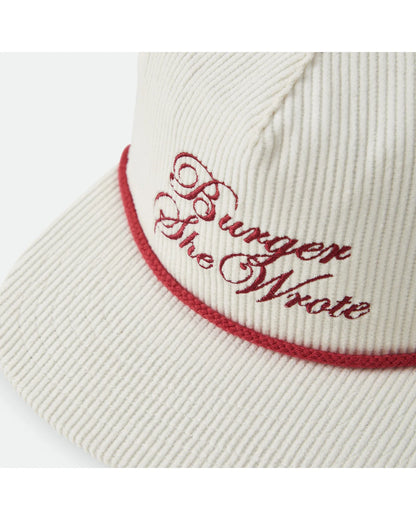 BRIXTON BURGER SHE WROTE SNAPBACK - NATURAL