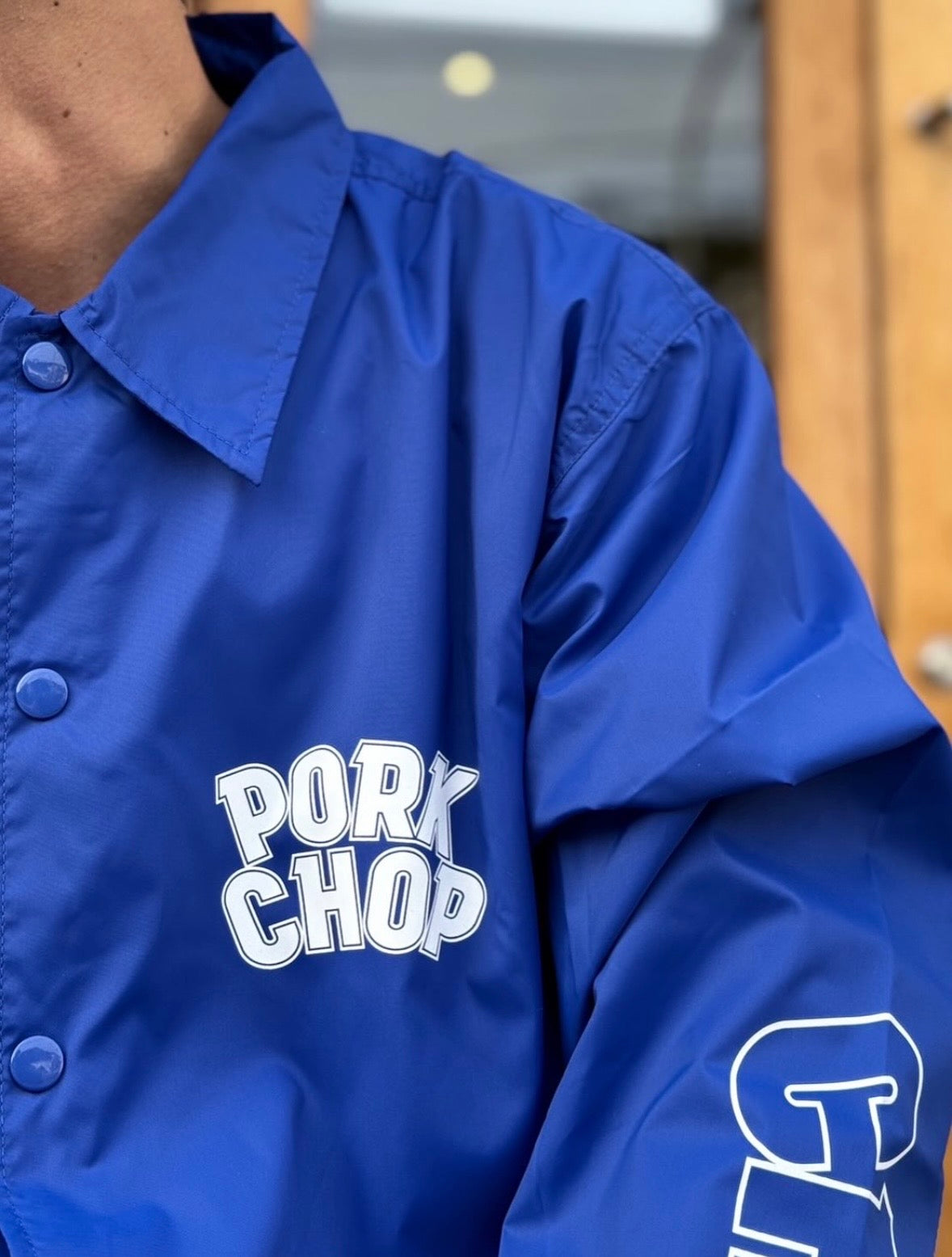 PORKCHOP GARAGE SUPPLY WP BIG LOGO COACH JKT ポークチョップガレージサプライ コーチジャケット