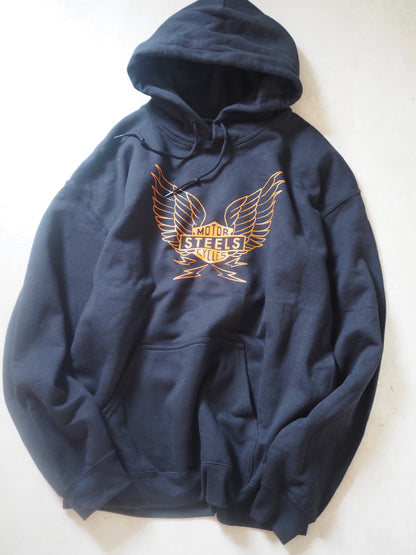 Steels Flying Bar & Shield logo hoodie スティールズ パーカー
