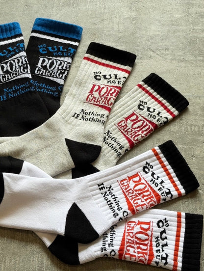 PORKCHOP GARAGE SUPPLY WAVE LOGO SOX ポークチョップガレージサプライ ウェーブロゴ ソックス