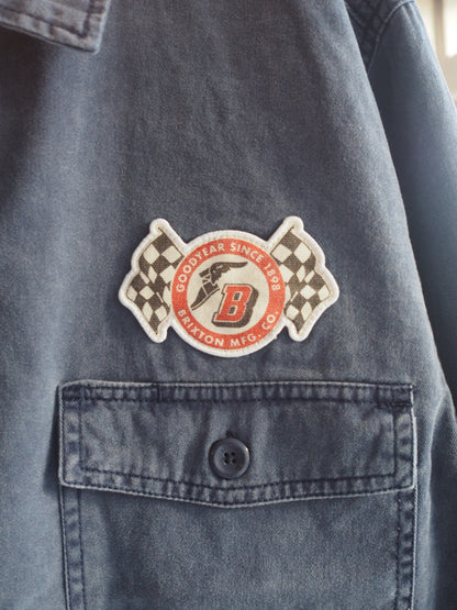 BRIXTON GOODYEAR TRADEMARK LIGHTWEIGHT GARAGE JACKET WASHED NAVY ブリクストン グッドイヤー トレードマークガレージジャケット