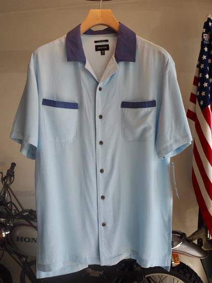 BRIXTON LAFAYETTE S/S WVN BLUE AURA ブリクストン ラファイエット ショートスリーブシャツ