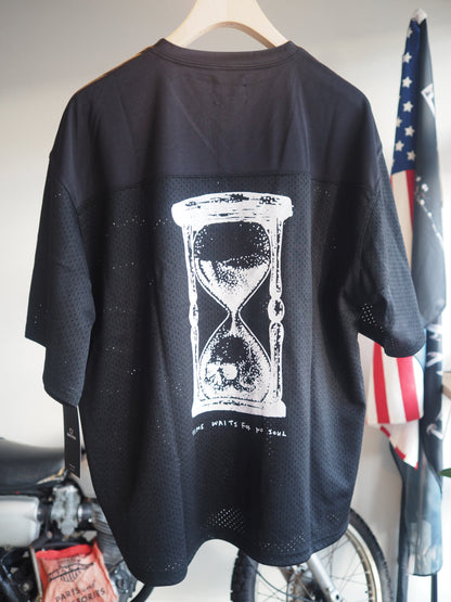 BRIXTON BAGGY MESH PRACTICE JERSEY - BLACK/WHITE CHIPPA ブリクストン バギーメッシュジャージ