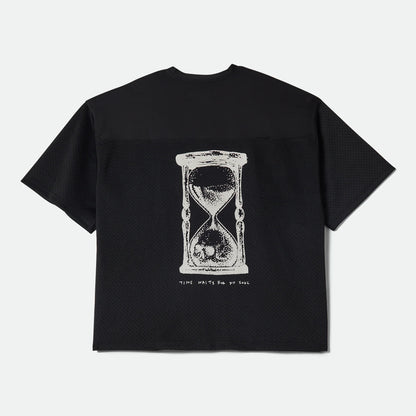 BRIXTON BAGGY MESH PRACTICE JERSEY - BLACK/WHITE CHIPPA ブリクストン バギーメッシュジャージ