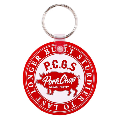 PORKCHOP GARAGE SUPPLY KEY TAG CIRCLE PORK　ポークチョップガレージサプライ　キータグ　サークルポーク　キーホルダー