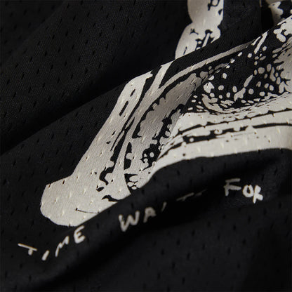 BRIXTON BAGGY MESH PRACTICE JERSEY - BLACK/WHITE CHIPPA ブリクストン バギーメッシュジャージ
