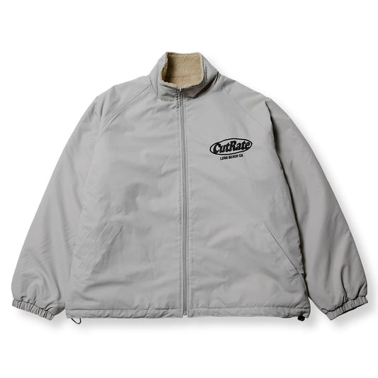 CUTRATE LOGO EMBROIDERY REVERSIBLE BOA JACKET