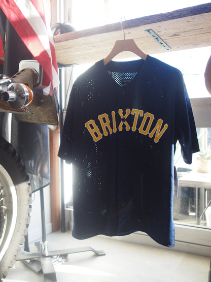 BRIXTON THE BRIXTON MESH BASEBALL JERSEY - WASHED NAVY ブリクストン メッシュベースボールジャージ