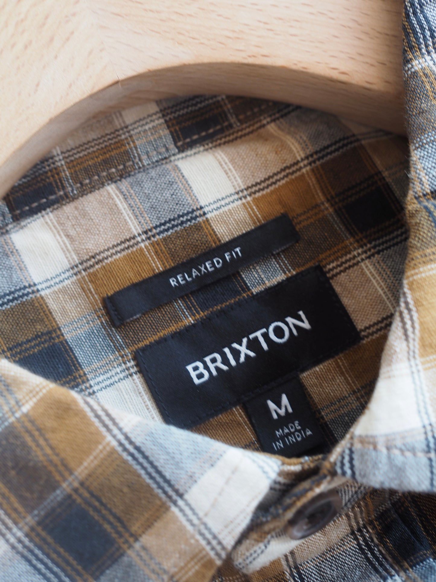 BRIXTON CRU LINEN BLEND PLAID S/S WVN BLACK/TOBACCO PLAID ブリクストン CRUリネンブレンドプランド ショートスリーブシャツ
