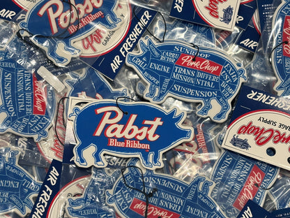 PORKCHOP GARAGE SUPPLY AIR FRESHENER / Pabst Blue Ribbon　ポークチョップガレージサプライｘパブストブルーリボン　エアフレッシュナー