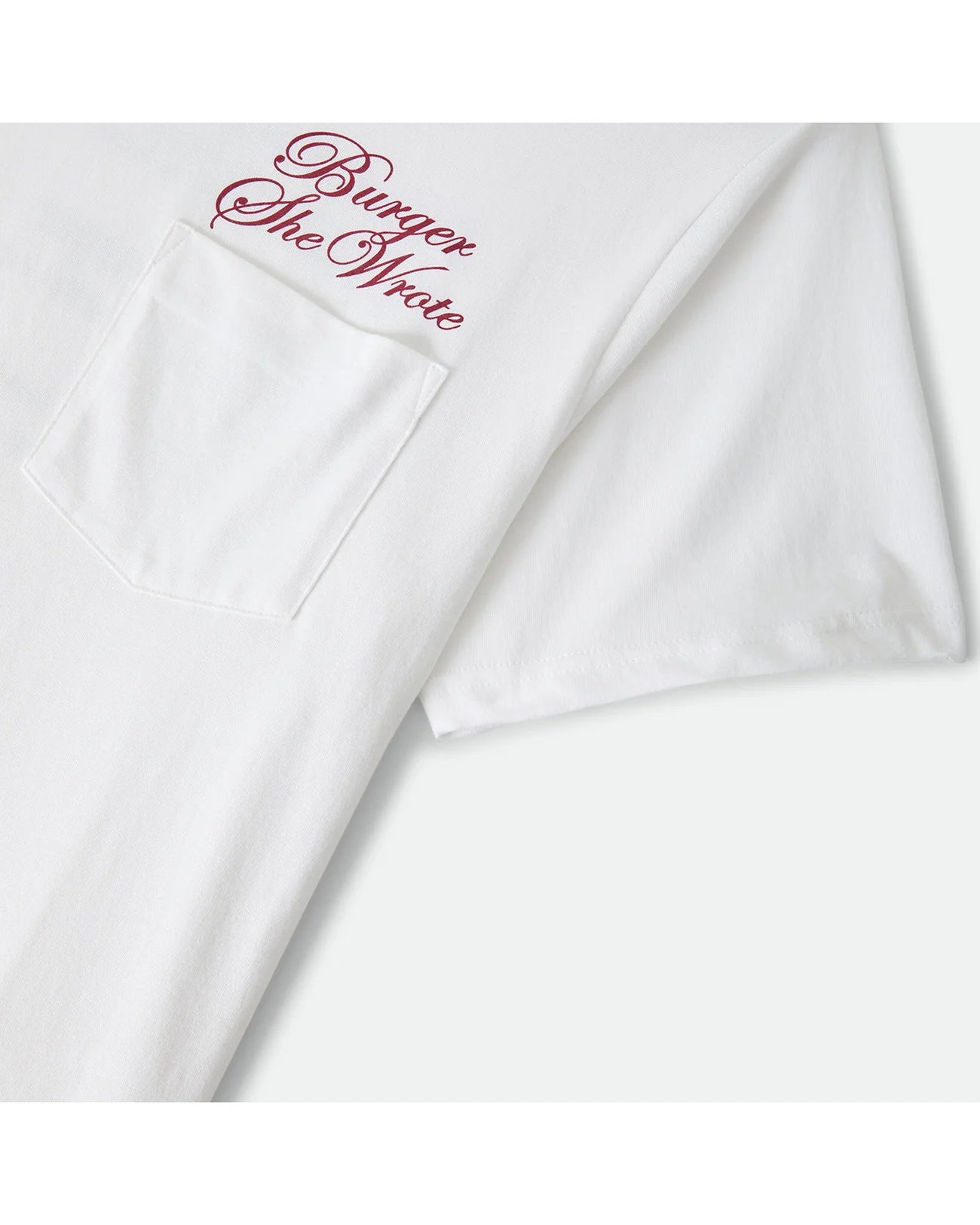 BRIXTON BURGER SHE WROTE POCKET TEE - WHITE