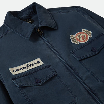 BRIXTON GOODYEAR TRADEMARK LIGHTWEIGHT GARAGE JACKET WASHED NAVY ブリクストン グッドイヤー トレードマークガレージジャケット