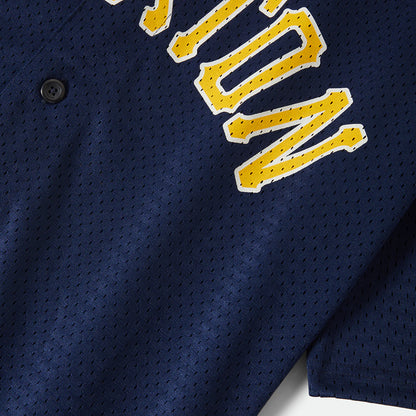 BRIXTON THE BRIXTON MESH BASEBALL JERSEY - WASHED NAVY ブリクストン メッシュベースボールジャージ