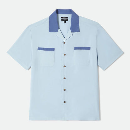 BRIXTON LAFAYETTE S/S WVN BLUE AURA ブリクストン ラファイエット ショートスリーブシャツ