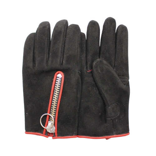 powwow the gauntlet TYPE-TERRY Roughout Leather Black/Red パウワウ ガントレッド グローブ テリー ラフアウトレザー ブラック/レッド