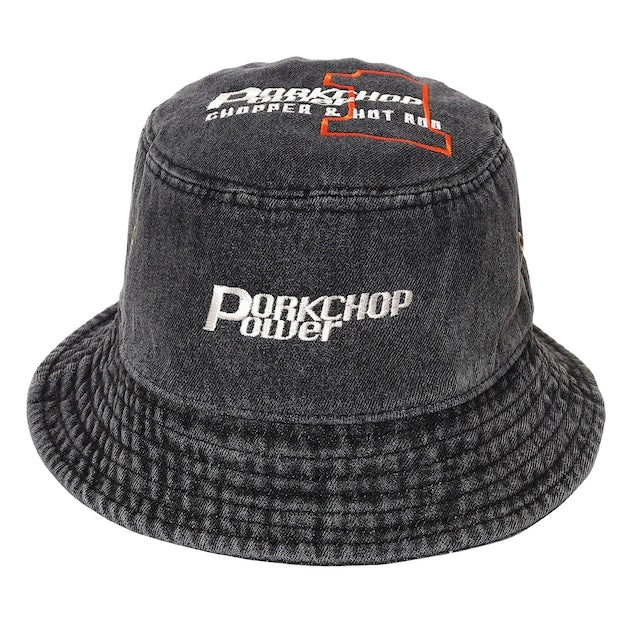 PORKCHOP GARAGE SUPPLY P POWER DENIM BUCKET HAT