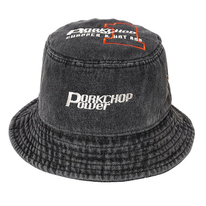 PORKCHOP GARAGE SUPPLY P POWER DENIM BUCKET HAT