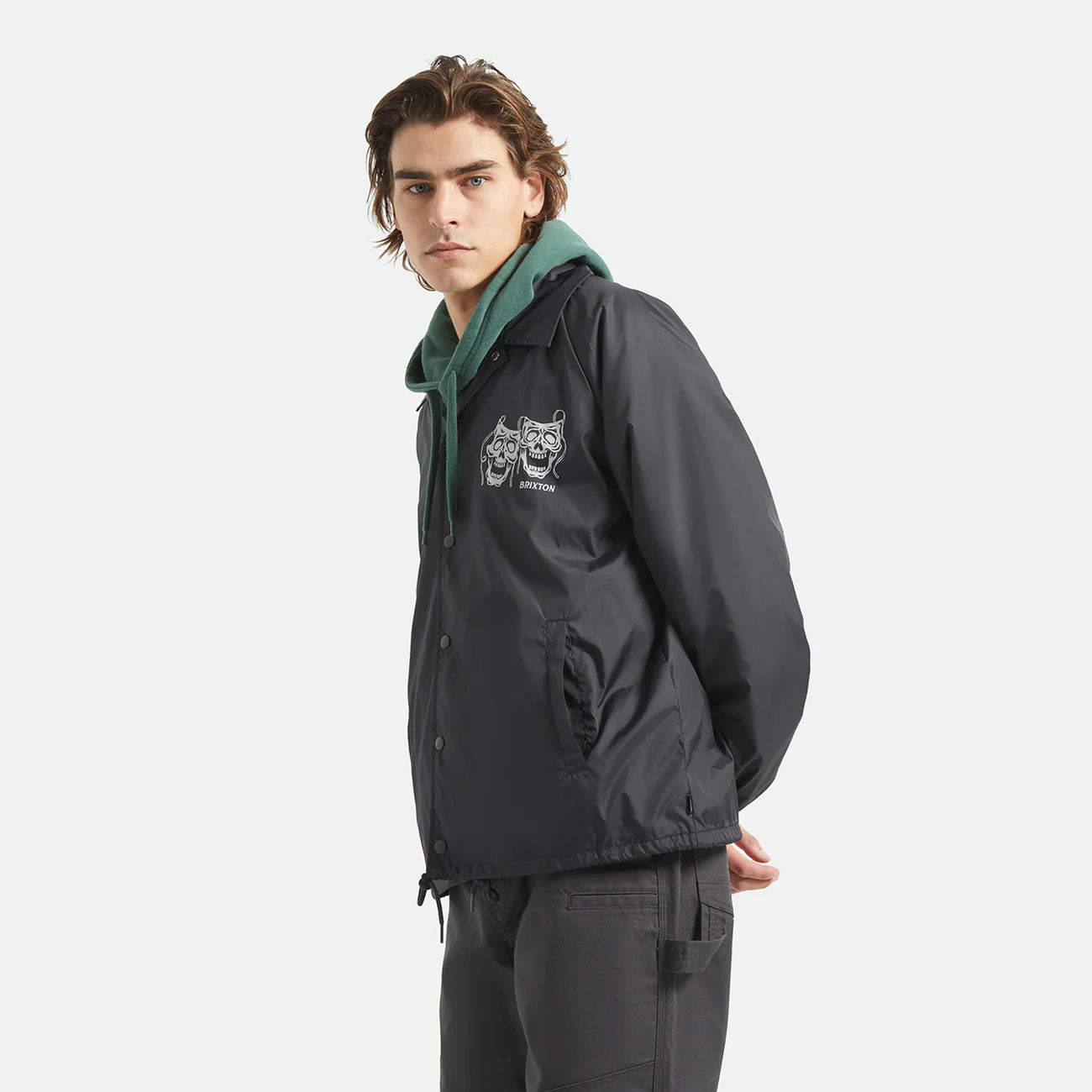 BRIXTON WATCHMAN LW COACHES JKT - BLACK ブリクストン ウォッチメン コーチジャケット