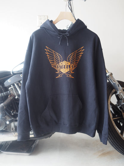 Steels Flying Bar & Shield logo hoodie スティールズ パーカー