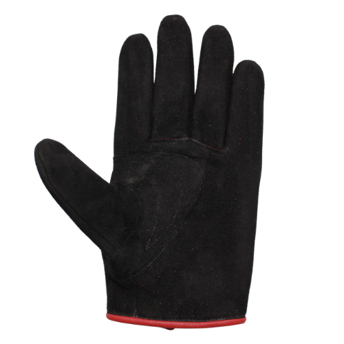 powwow the gauntlet TYPE-TERRY Roughout Leather Black/Red パウワウ ガントレッド グローブ テリー ラフアウトレザー ブラック/レッド