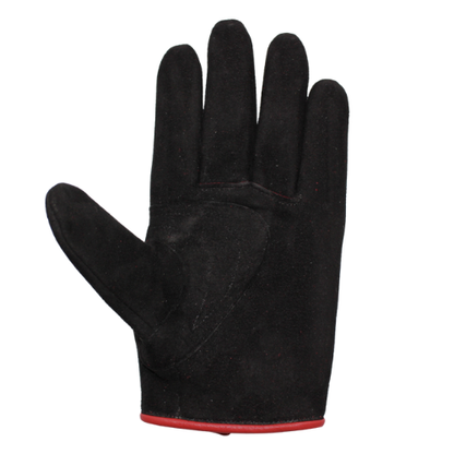 powwow the gauntlet TYPE-TERRY Roughout Leather Black/Red パウワウ ガントレッド グローブ テリー ラフアウトレザー ブラック/レッド