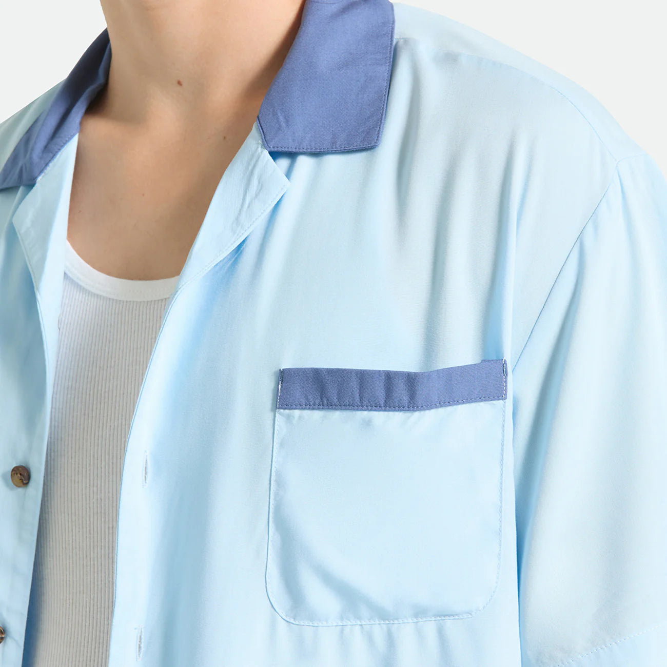 BRIXTON LAFAYETTE S/S WVN BLUE AURA ブリクストン ラファイエット ショートスリーブシャツ