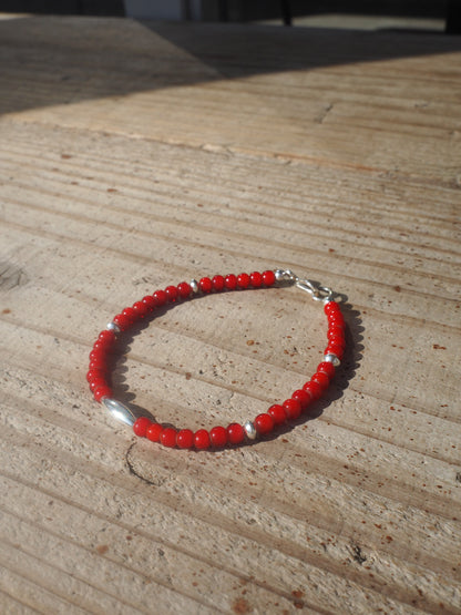 STAMP WORKS Glass Beads Bracelet SILVER925 スタンプワークス ガラスビーズブレスレット アンティークビーズ シルバー925